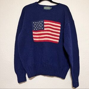 Polo Country USA Flag Crewneck Sweatshirt Ralph Lauren Rare Vintage 90s
